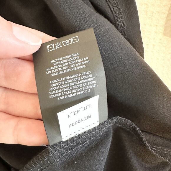 Men’s Cuts Elongated Large Long Sleeve Black Henley T Shirt Top Pyca Pro - Picture 7 of 9